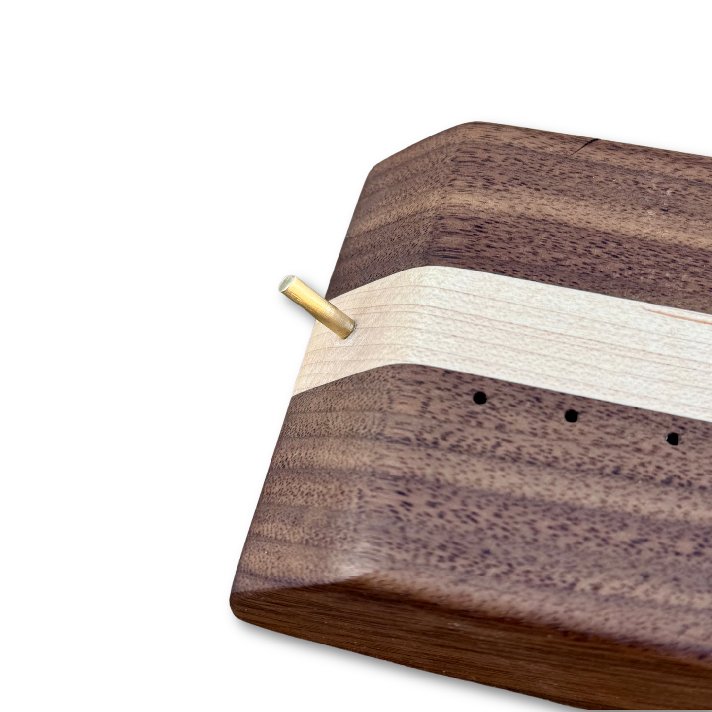 Clark's Dubbing Block by Temperance & Penn, a handcrafted wooden block with precise grooves for tying flies, made from reclaimed wood and designed for fly fishing enthusiasts. Brass dowel to hold your thread and easy removal.
