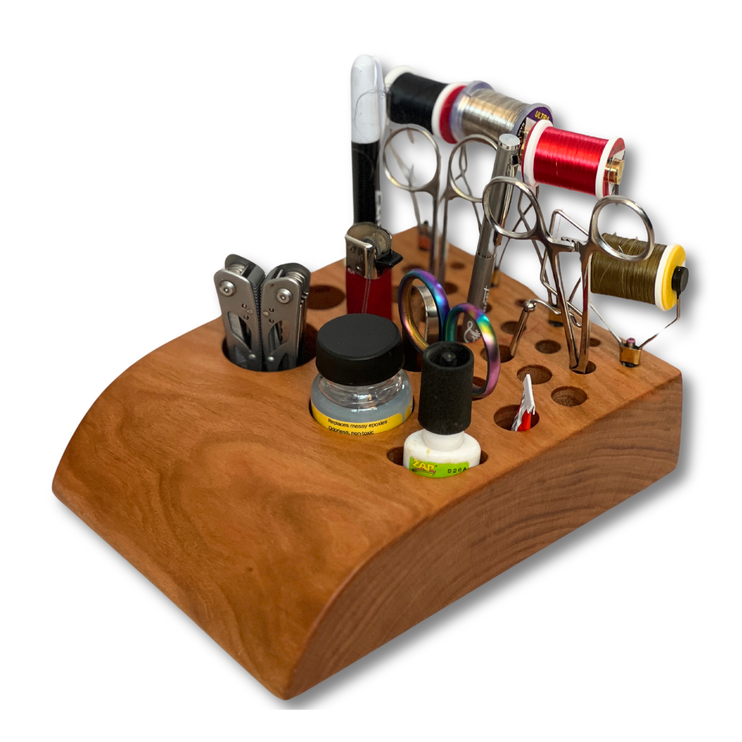 The Rift Premium Hardwood Fly Tying Tool Holder – Artisanal Craftsmanship Meets Functionality